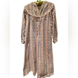 Vintage Inspired Nightgown With Blue Trim Size M